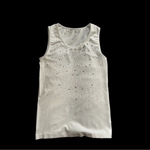 Bedazzled White Tank